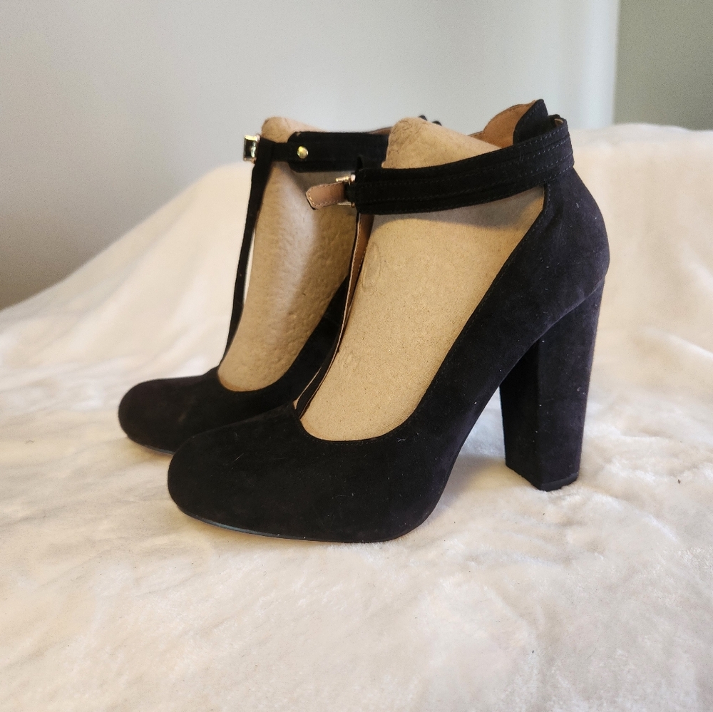 Suede-like heels
